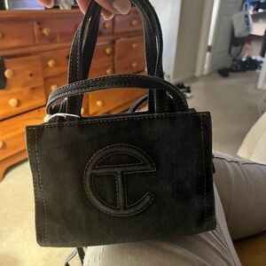 Telfar Charcoal Denim Mini Bag